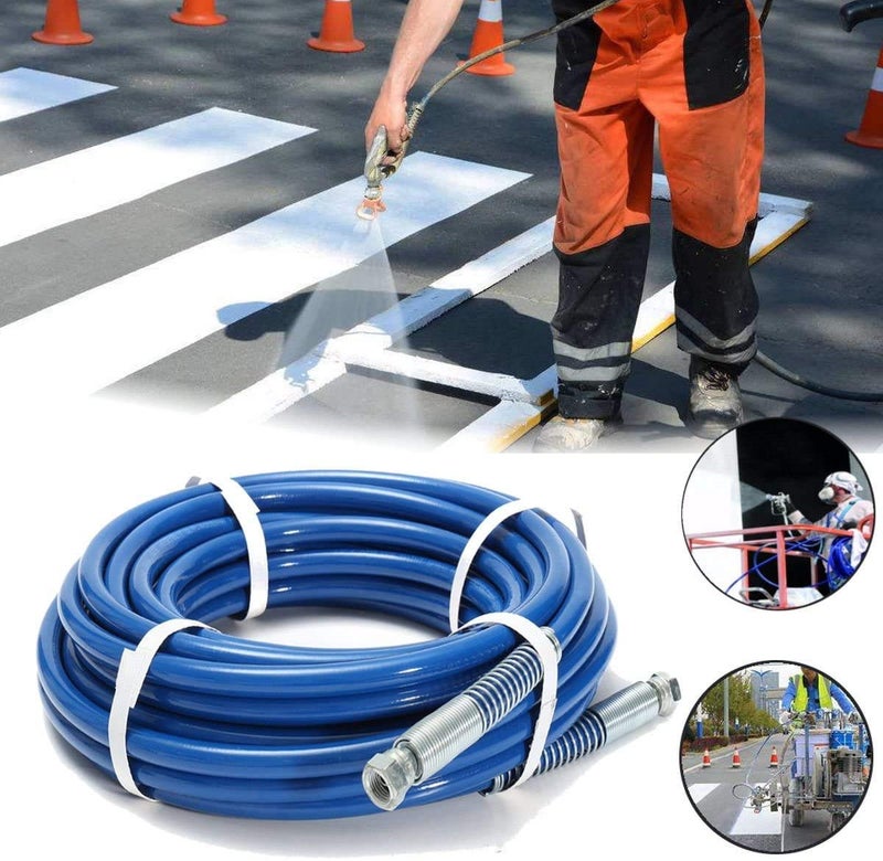 NObranded Willbebest 50ft 1/4" Airless Paint Spray Hose Sprayer Light Flexible Fiber Tube 3300PSI Working Pressure, Burst Pressure Up to 8500 PSI (15 Meter) - Image 2